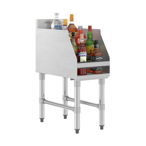 12 in. x 23 in. Liquor Display Rack in 304, 18 GA Stainless Steel