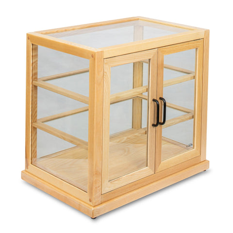 25 in. Artisan Wooden Bakery Upright Display Case in Beige