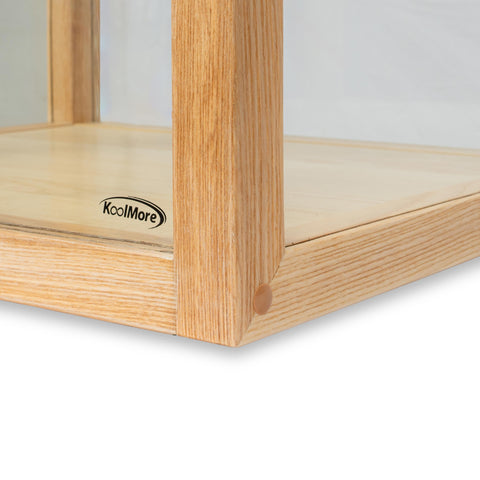 21 in. Artisan Wooden Bakery Upright Display Case in Beige