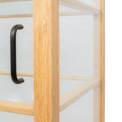 21 in. Artisan Wooden Bakery Upright Display Case in Beige