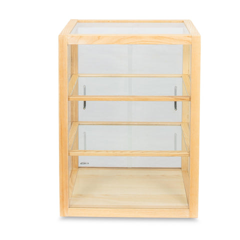 21 in. Artisan Wooden Bakery Upright Display Case in Beige