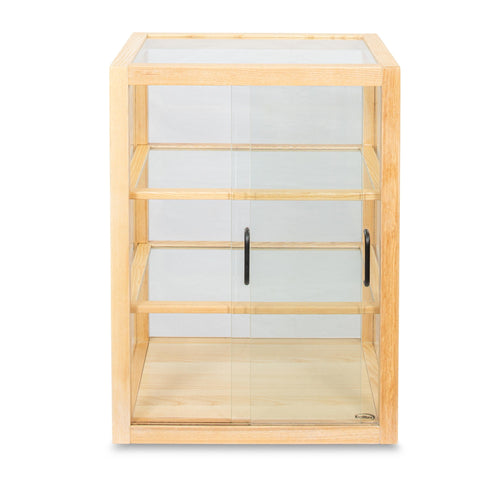 21 in. Artisan Wooden Bakery Upright Display Case in Beige