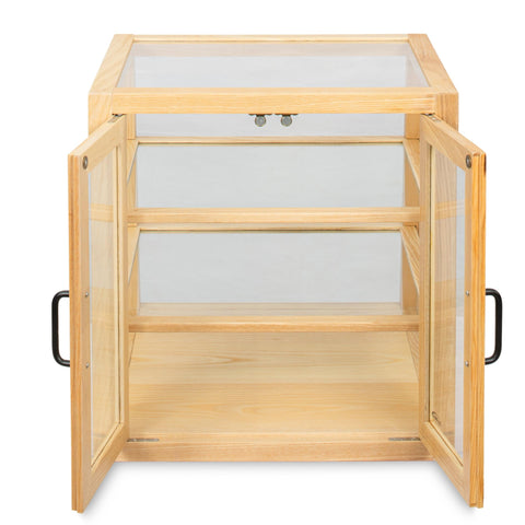 21 in. Artisan Wooden Bakery Slanted Display Case in Beige