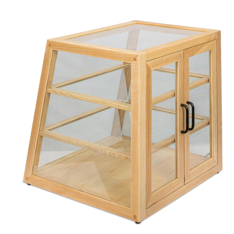 21 in. Artisan Wooden Bakery Slanted Display Case in Beige