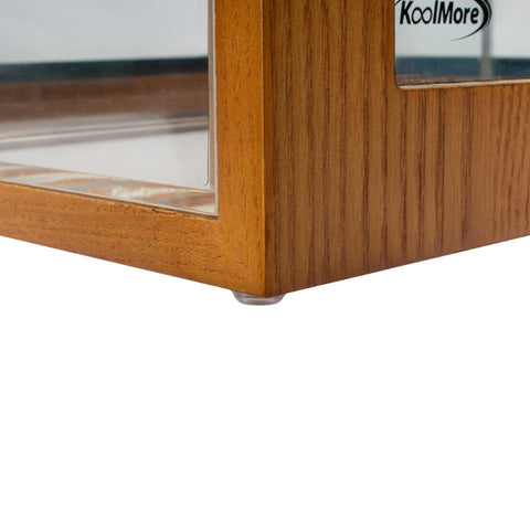 14 in. Wooden Double Bin Bread Drawer in Light Brown