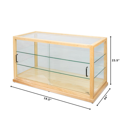 44 in. Artisan Wooden Bakery Horizontal Display Case in Beige