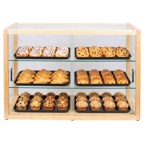 42 in. Artisan Wooden Bakery Horizontal Display Case in Beige