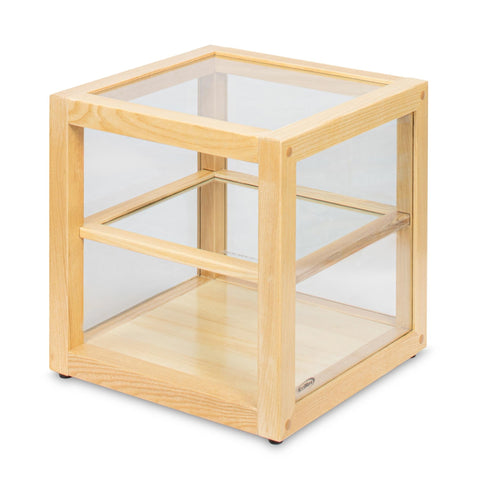 15 in. Artisan Wooden Bakery Square Display Case in Beige