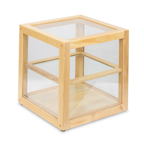 15 in. Artisan Wooden Bakery Square Display Case in Beige