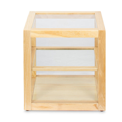15 in. Artisan Wooden Bakery Square Display Case in Beige