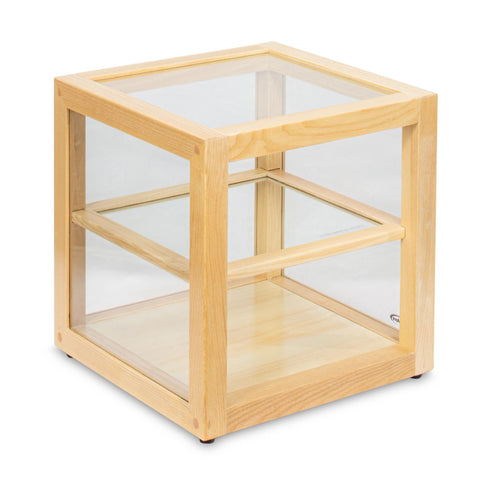 15 in. Artisan Wooden Bakery Square Display Case in Beige