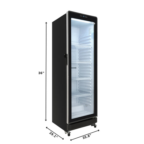 23 in. 12.4 cu. ft. Commercial Merchandiser Refrigerator with LED Colored Lights, ETL Listed
