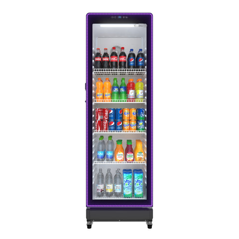 23 in. 12.4 cu. ft. Commercial Merchandiser Refrigerator with LED Colored Lights, ETL Listed
