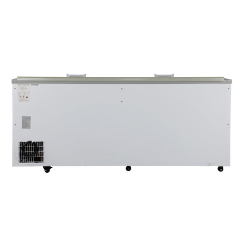79 in. 31 cu. ft. Commercial Auto Defrost Convertible Island Freezer/Refrigerator in White