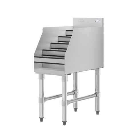 12 in. x 23 in. Liquor Display Rack in 304, 18 GA Stainless Steel