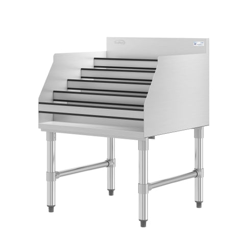 24 in. x 23 in. Liquor Display Rack in 304, 18 GA Stainless Steel