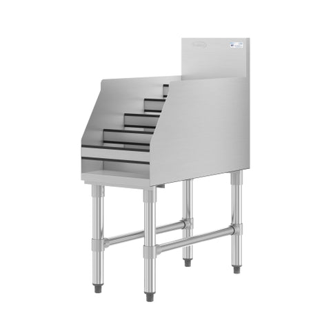 12 in. x 26 in. Liquor Display Rack in 304, 18 GA Stainless Steel