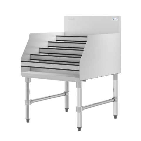 24 in. x 26 in. Liquor Display Rack in 304, 18 GA Stainless Steel