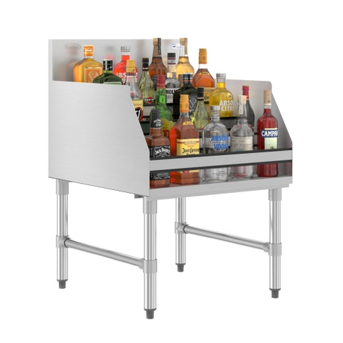24 in. x 26 in. Liquor Display Rack in 304, 18 GA Stainless Steel