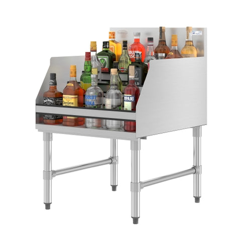 24 in. x 26 in. Liquor Display Rack in 304, 18 GA Stainless Steel