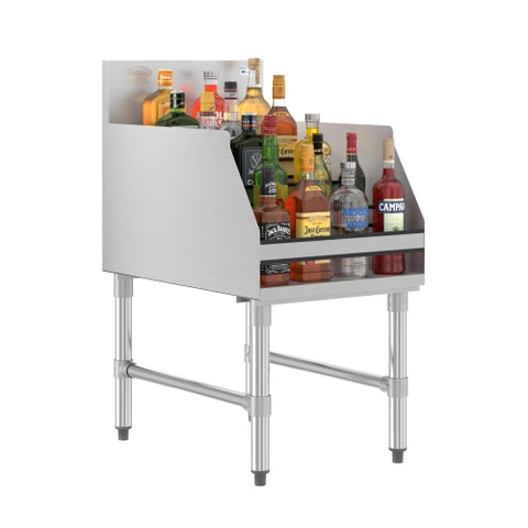 18 in. x 26 in. Liquor Display Rack in 304, 18 GA Stainless Steel