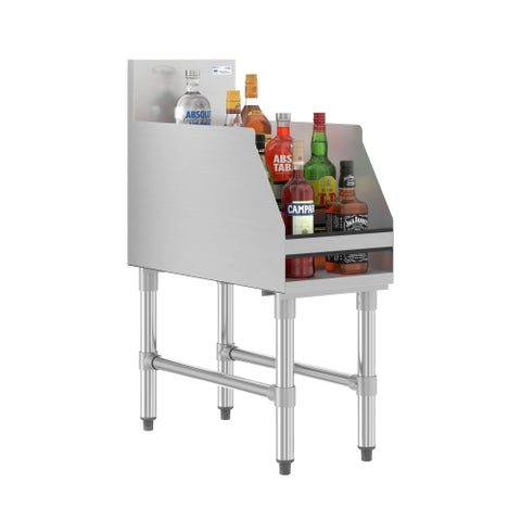 12 in. x 26 in. Liquor Display Rack in 304, 18 GA Stainless Steel