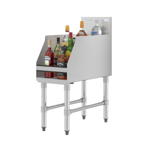 12 in. x 26 in. Liquor Display Rack in 304, 18 GA Stainless Steel