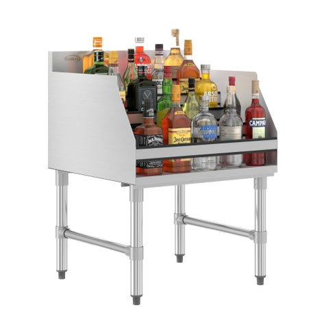 24 in. x 23 in. Liquor Display Rack in 304, 18 GA Stainless Steel