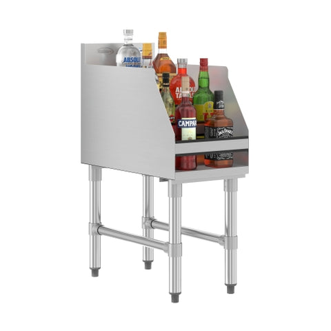 12 in. x 23 in. Liquor Display Rack in 304, 18 GA Stainless Steel