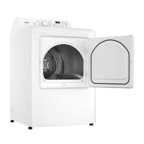 25 in. 4 cu. ft. Top Load Washer with Agitator and 27 in. 7 cu. ft. 240V Electric Dryer Laundry Set in White