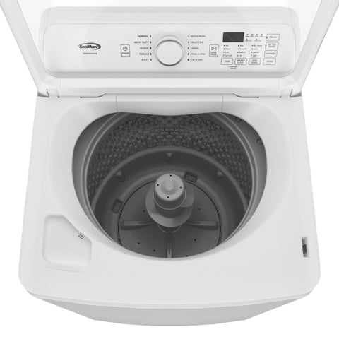 25 in. 4 cu. ft. Top Load Washer with Agitator and 27 in. 7 cu. ft. 240V Electric Dryer Laundry Set in White