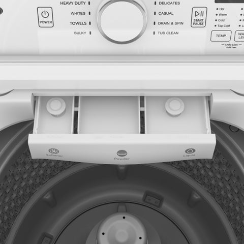 25 in. 4 cu. ft. Top Load Washer with Agitator and 27 in. 7 cu. ft. 240V Electric Dryer Laundry Set in White
