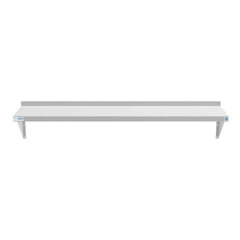 12" x 60" 18-Gauge Stainless-Steel Heavy Duty Wall Shelf
