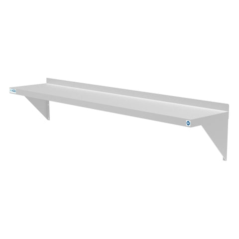 12" x 60" 18-Gauge Stainless-Steel Heavy Duty Wall Shelf