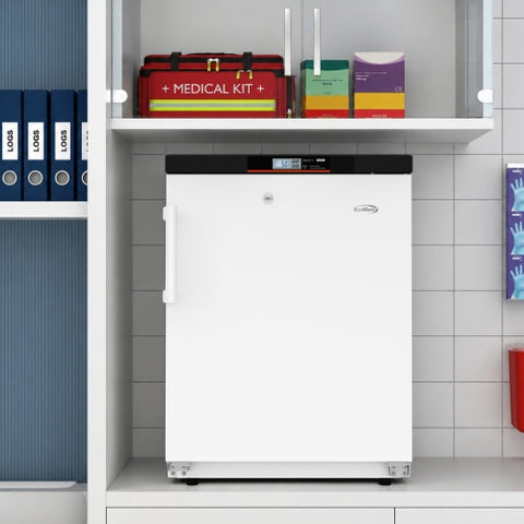 24 in. 4.5 cu. ft. Countertop Solid Door Medical Pharmacy Refrigerator With Multi-Level Emergency Alarms in White, UL Listed