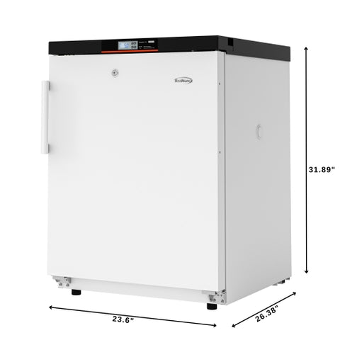 24 in. 4.5 cu. ft. Countertop Solid Door Medical Pharmacy Refrigerator With Multi-Level Emergency Alarms in White, UL Listed