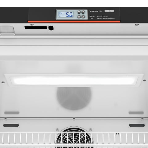 24 in. 4.5 cu. ft. Countertop Solid Door Medical Pharmacy Refrigerator With Multi-Level Emergency Alarms in White, UL Listed