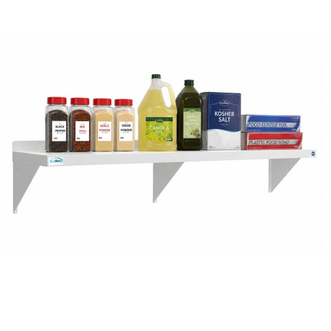 12" x 72" 18-Gauge Stainless-Steel Heavy Duty Wall Shelf