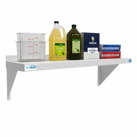 12" x 36" 18-Gauge Stainless-Steel Heavy Duty Wall Shelf