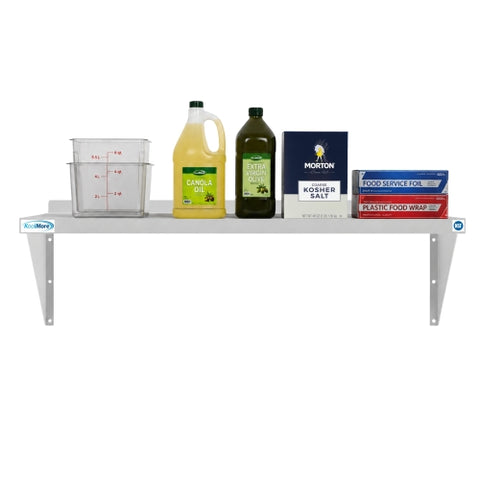 12" x 36" 18-Gauge Stainless-Steel Heavy Duty Wall Shelf