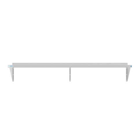 12" x 72" 18-Gauge Stainless-Steel Heavy Duty Wall Shelf