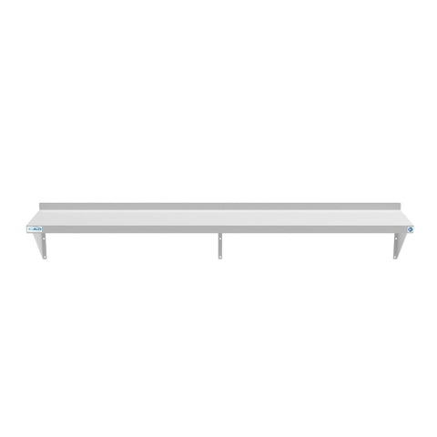 12" x 72" 18-Gauge Stainless-Steel Heavy Duty Wall Shelf