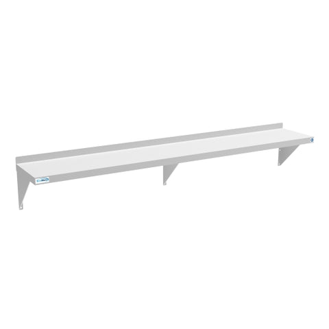 12" x 72" 18-Gauge Stainless-Steel Heavy Duty Wall Shelf