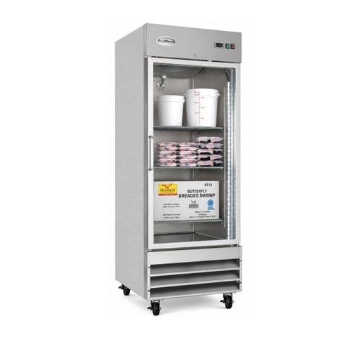 29 in. One Glass Door Reach-In Freezer 23 cu ft.