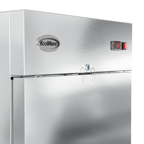 29 in. Commercial Stainless Steel Solid Half Door Reach-In Refrigerator, 23 cu. ft.