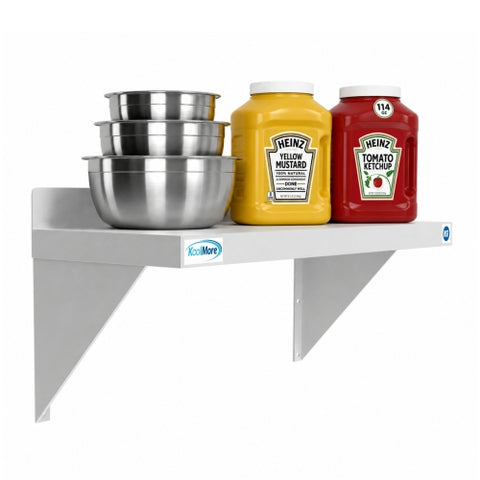 12" x 24" 18-Gauge Stainless-Steel Heavy Duty Wall Shelf