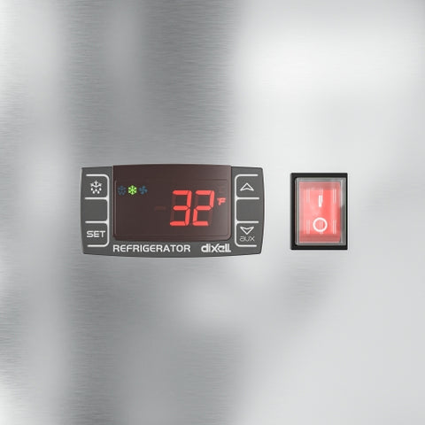 54 in. Commercial Stainless Steel Solid Half Door Reach-In Refrigerator 47 cu. ft.