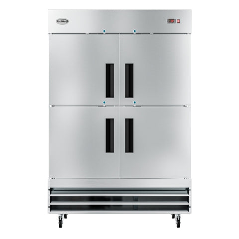 54 in. Commercial Stainless Steel Solid Half Door Reach-In Freezer, 47 cu. ft.