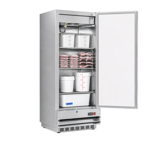 25 in. Commercial Stainless Steel 1-Door Reach-In Freezer, 12 cu