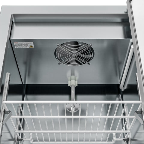 25 in. Commercial Stainless Steel 1-Door Reach-In Freezer, 12 cu. ft.